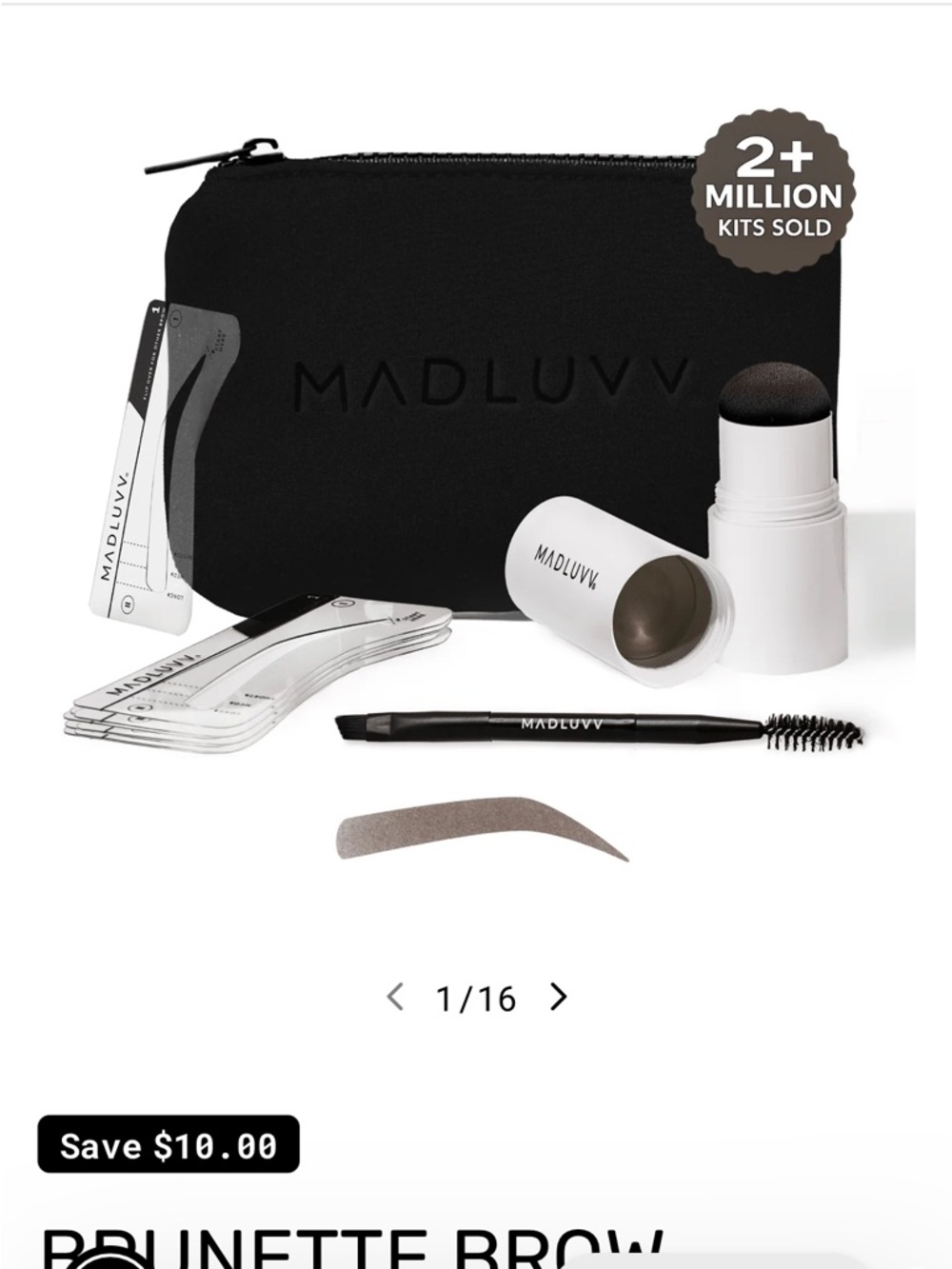 MadLuvv Brunette Brow Kit — Black Case with Tools